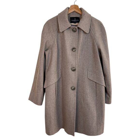 London Fog Wool Blend Pea Coat Size Large Buttons Closure mid-length cut - Picture 1 of 12
